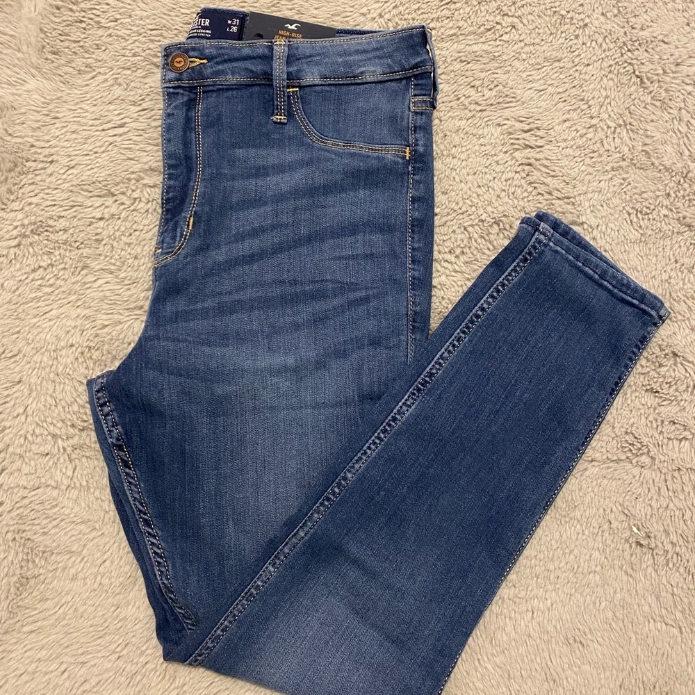 High Rise Dark Wash Jean Leggings